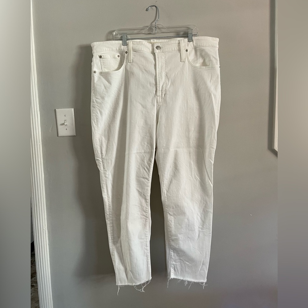 EUC Madewell Perfect Vintage Crop Jean in White, sz 35